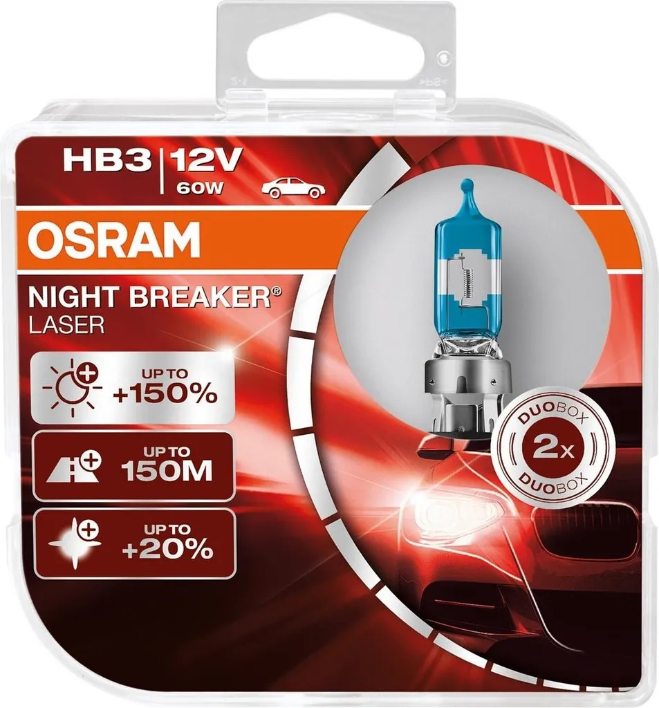 Ampoules HB3 OSRAM 9005NL-HCB Night Breaker Laser 12V 60W pour Auto