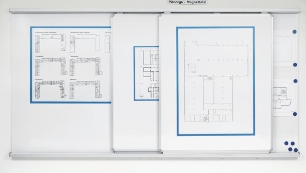 Schiebetafelanlage für Wandmontage BxH 4000x1306mm mit Produktbild 