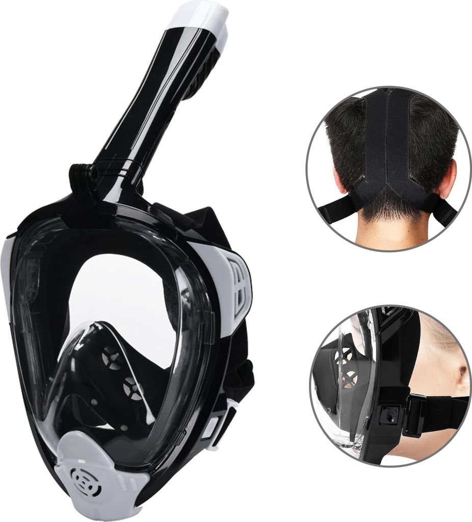 OKWISH Schnorchelmaske Erwachsene Vollgesichtsmaske – Wasserdicht & Beschlagfrei Tauchmaske S/M