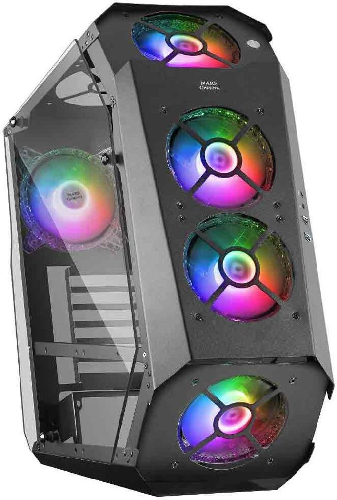 Mars Gaming Premium Mc51 Rgb Crystal Boîtier tour PC Noir Image du produit 