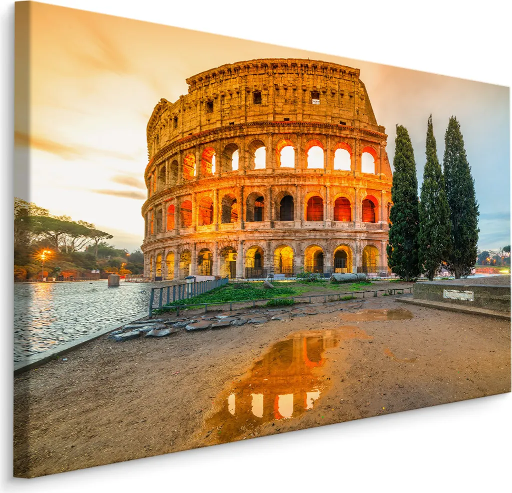 Quadro su Tela Roma Colosseo 120x80 cm - Atmosfera Antica XXL