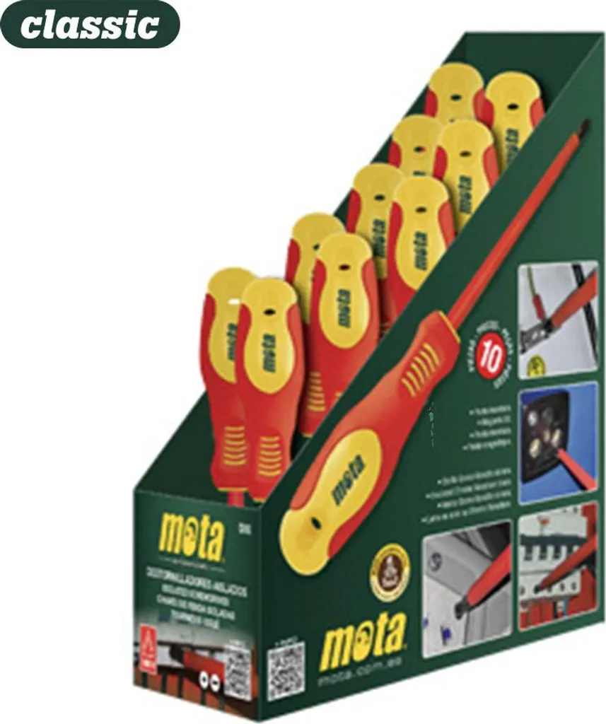 Espositore con 10 cacciaviti isolati dix