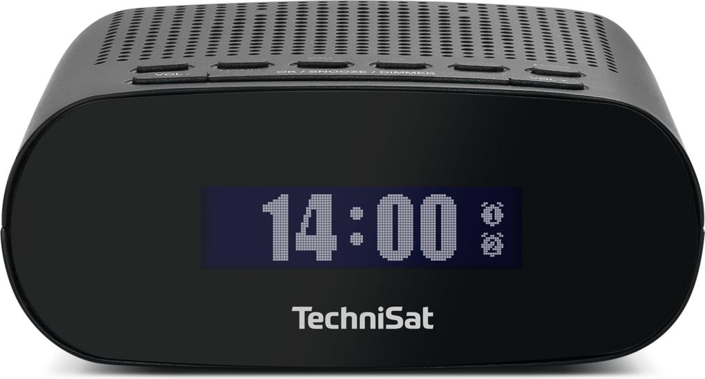 TechniSat TECHNIRADIO 50 | Kompakter DAB+ Radiowecker mit Display, 1 W | schwarz