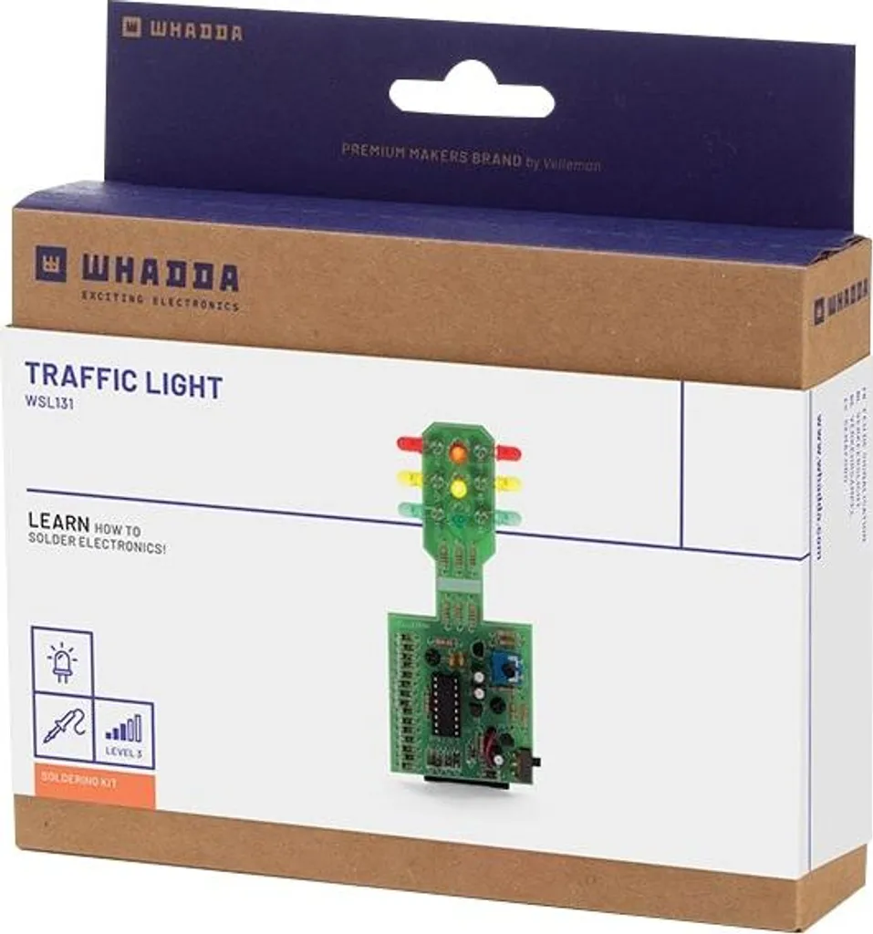 Whadda Kit Di Saldatura Didattico LED Lampeggianti, Progetto STEM Fai-da-te Per Principianti, Made In Belgio - 2