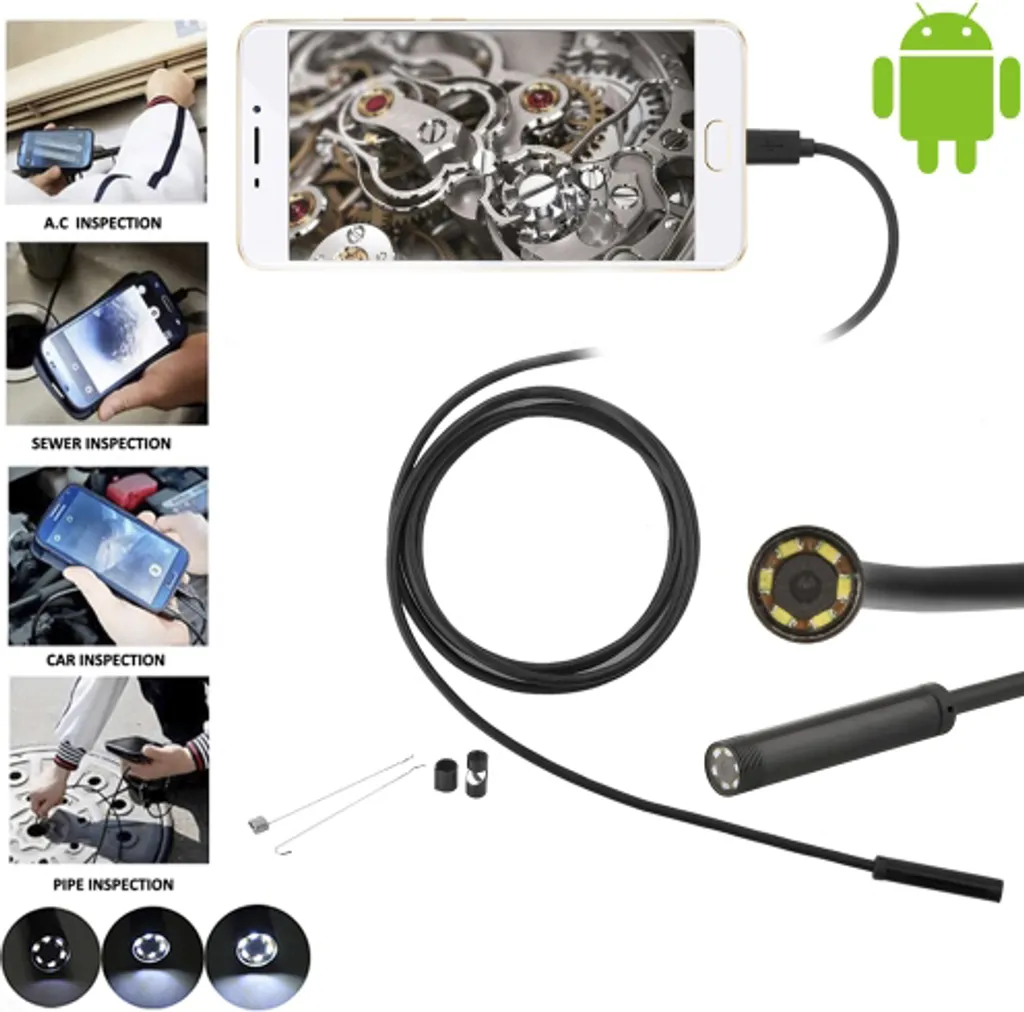 Caméra Endoscopique Android USB de 5M avec Sonde Étanche de 5.5mm - 3