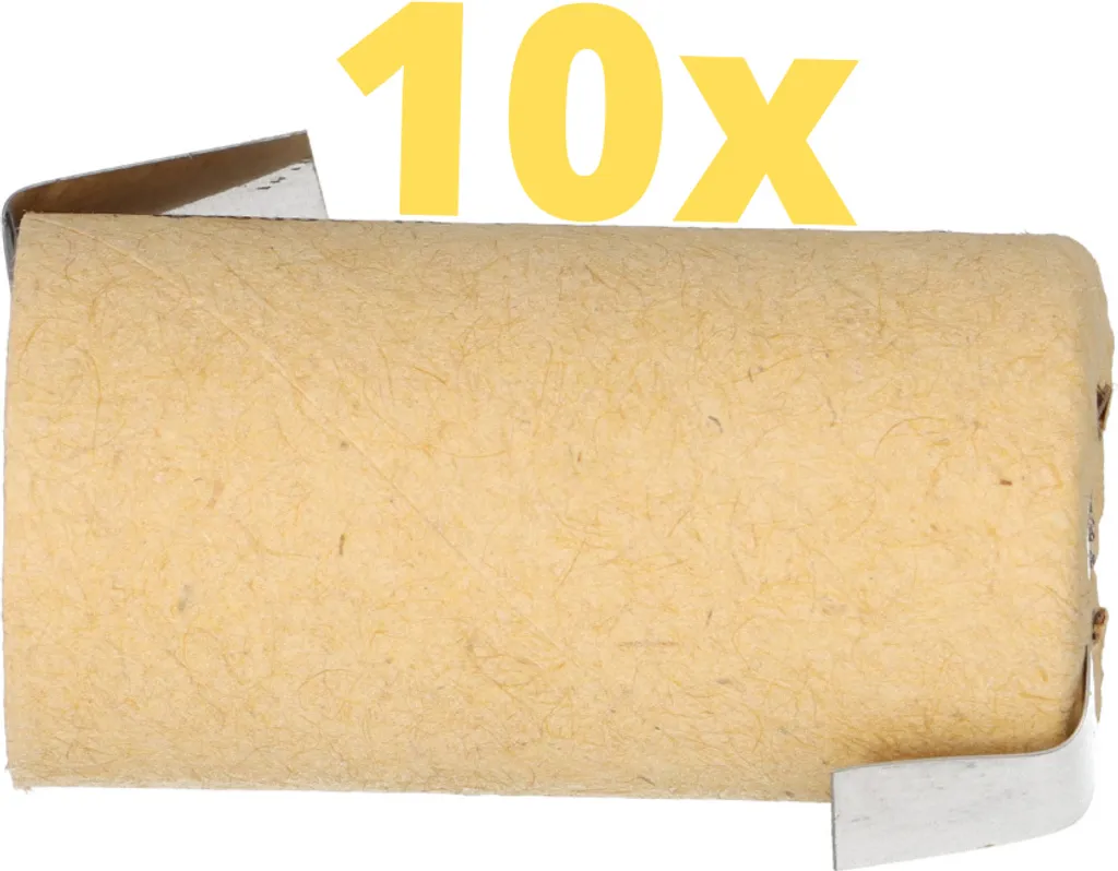 Accu rechargeable Sub-C Ni-MH 1,2V 3000mAh avec languettes lot de 10