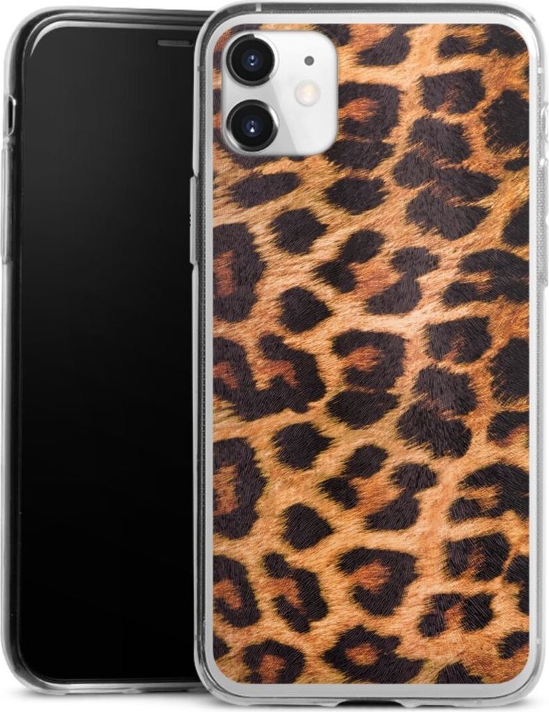 DeinDesign Slim Hülle für Apple iPhone 11 Silikon Case Ultra Dünn Handyhülle Animalprint Fell Leopard