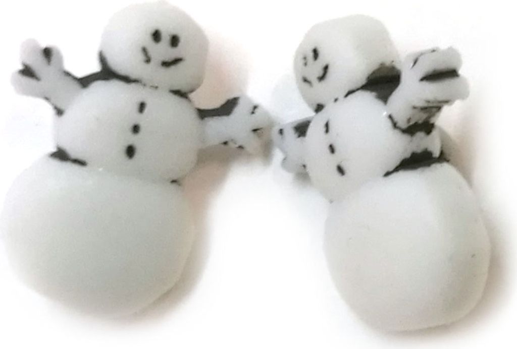 Schneemann Ohrstecker Miniblings Stecker Weihnachten Winter Schnee weiß schwarz