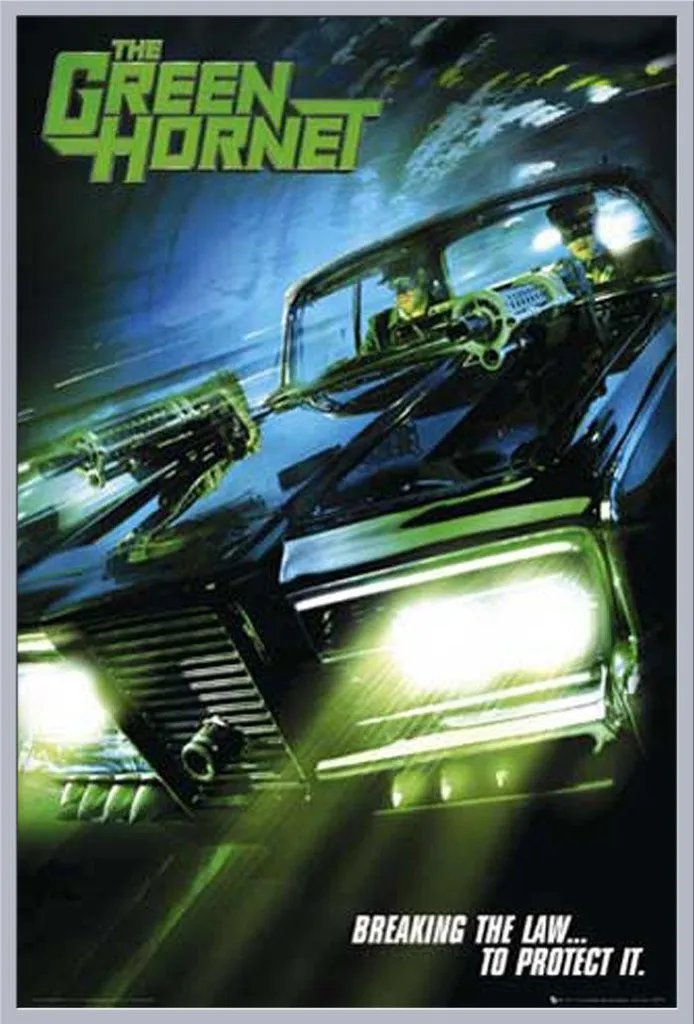 Affiche Green Hornet Teaser et Cadre Shinsuke Maxi Argent 61x91,5 cm