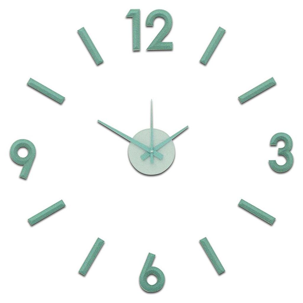 Horloge murale 3D moderne en plastique vert Image du produit 