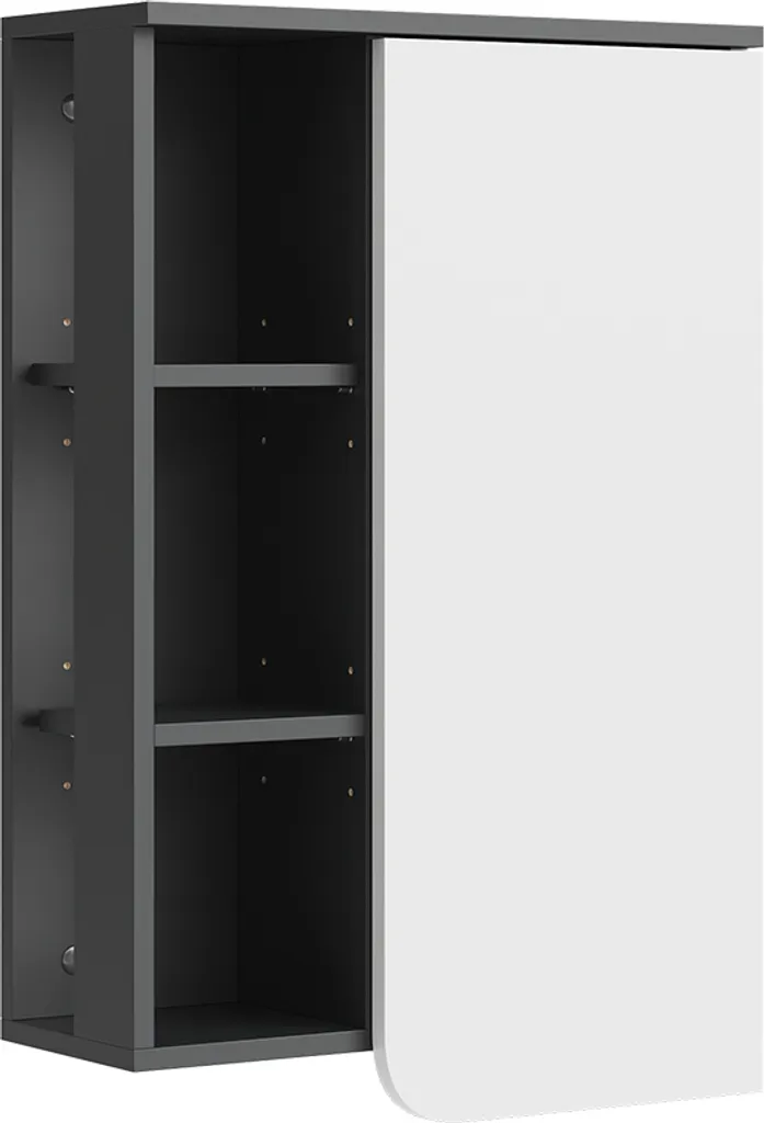 Mobile Bagno Vicco Karen 50x75 cm Antracite Bianco | Mobiletto Sospeso