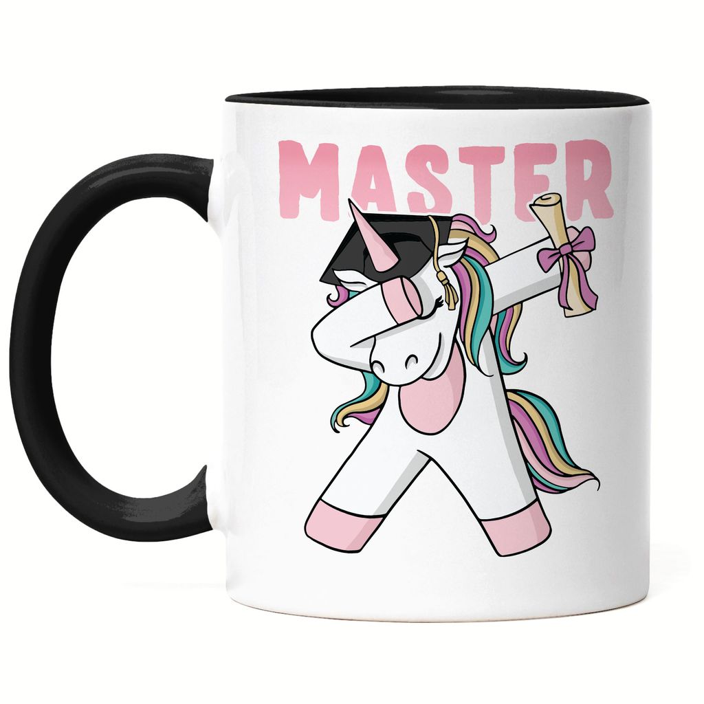 Master Tasse Schwarz Pferd Einhorn Abschlussgeschenk Dab Cool Humorvoll Geschenkidee