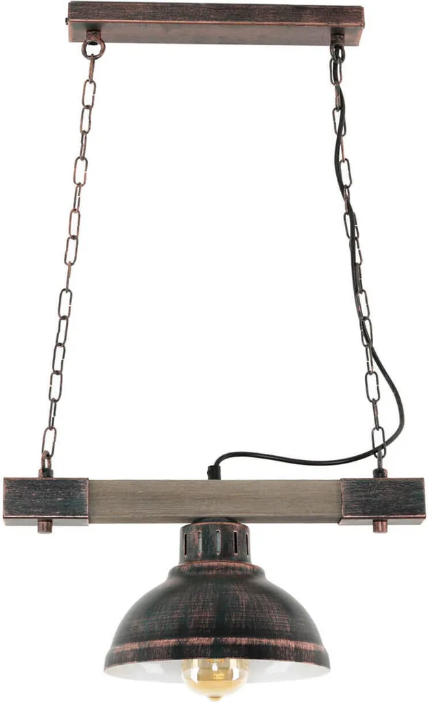 Lampe de bureau industrielle Hakon marron - Éclairage rétro loft métal - 4