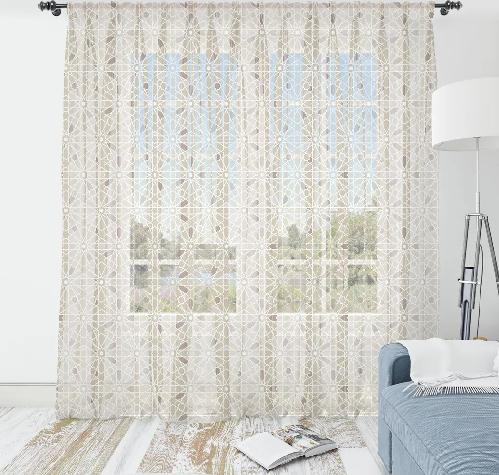 Arazzo ABAKUHAUS Motivo Orientale - Seta Sintetica Seppia 160x274cm