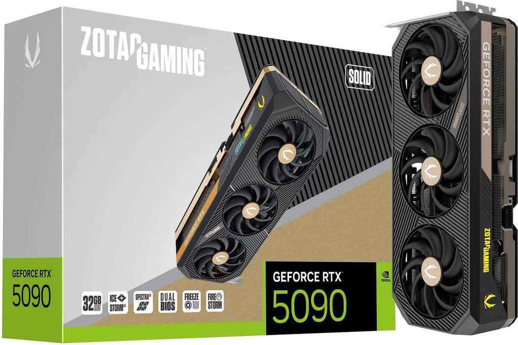 Zotac GAMING GeForce RTX 5090 SOLID, GeForce RTX 5090, 32 Produktbild 