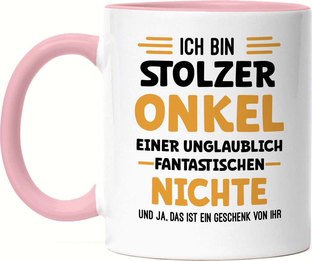 Ich bin stolzer Onkel Tasse Rosa Geschenk Kaufland.de