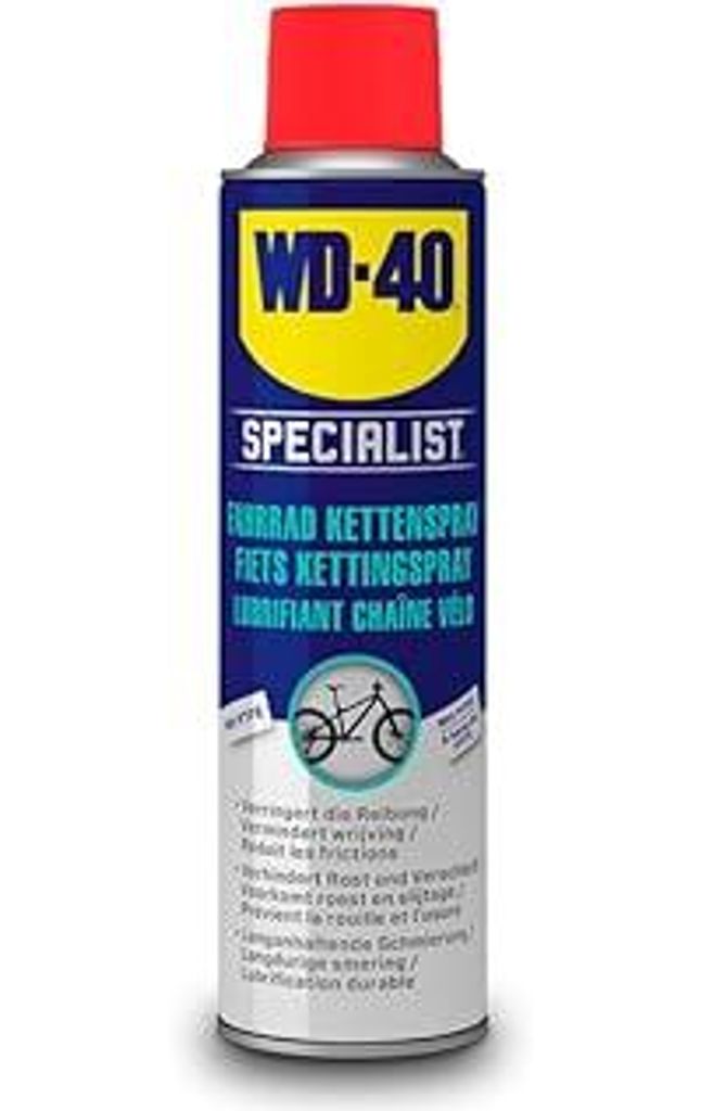 WD-40 Specialist Fahrrad Kettenspray 250 ml – Vielseitiges Kettenspray für Fahrräder mit Rostschutz, Schmierung und Allwetterschutz, schützt a...
