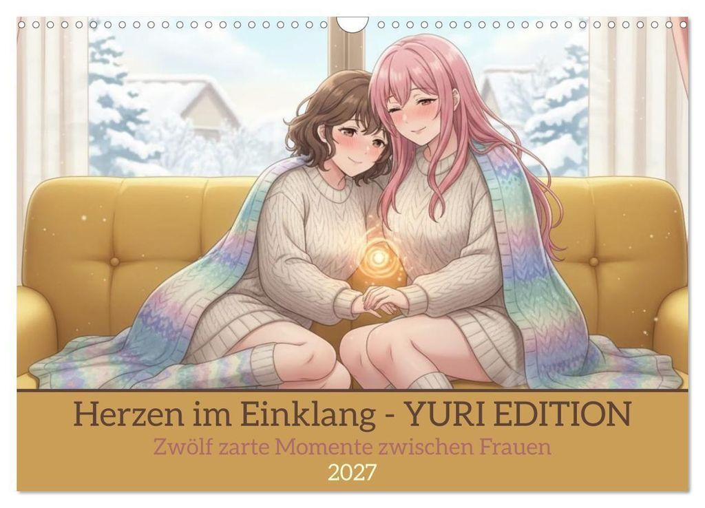 Herzen im Einklang - YURI EDITION (Wandkalender 2027 DIN A3 quer), CALVENDO Monatskalender