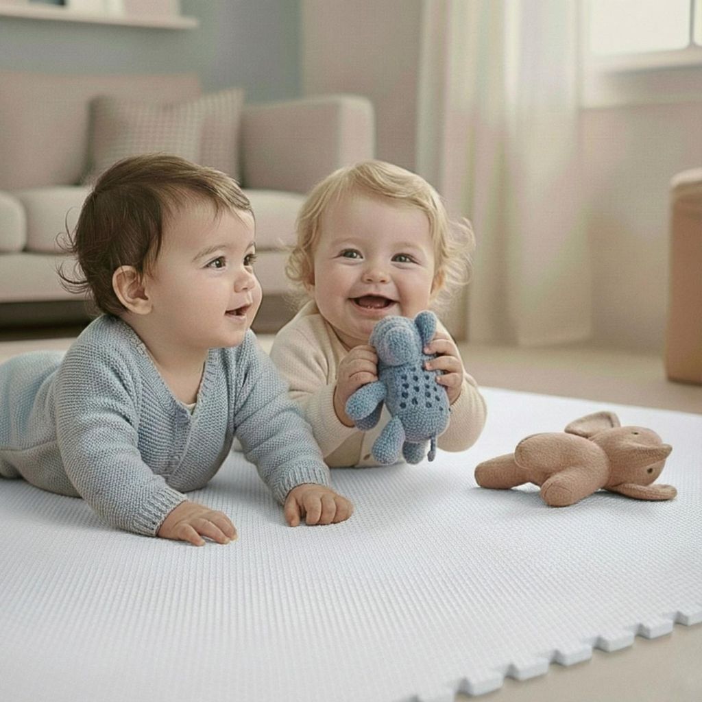 18 Teile Spielmatte Baby Puzzlematte - 30x30 Krabbelmatte Bodenmatte Kinderzimmer