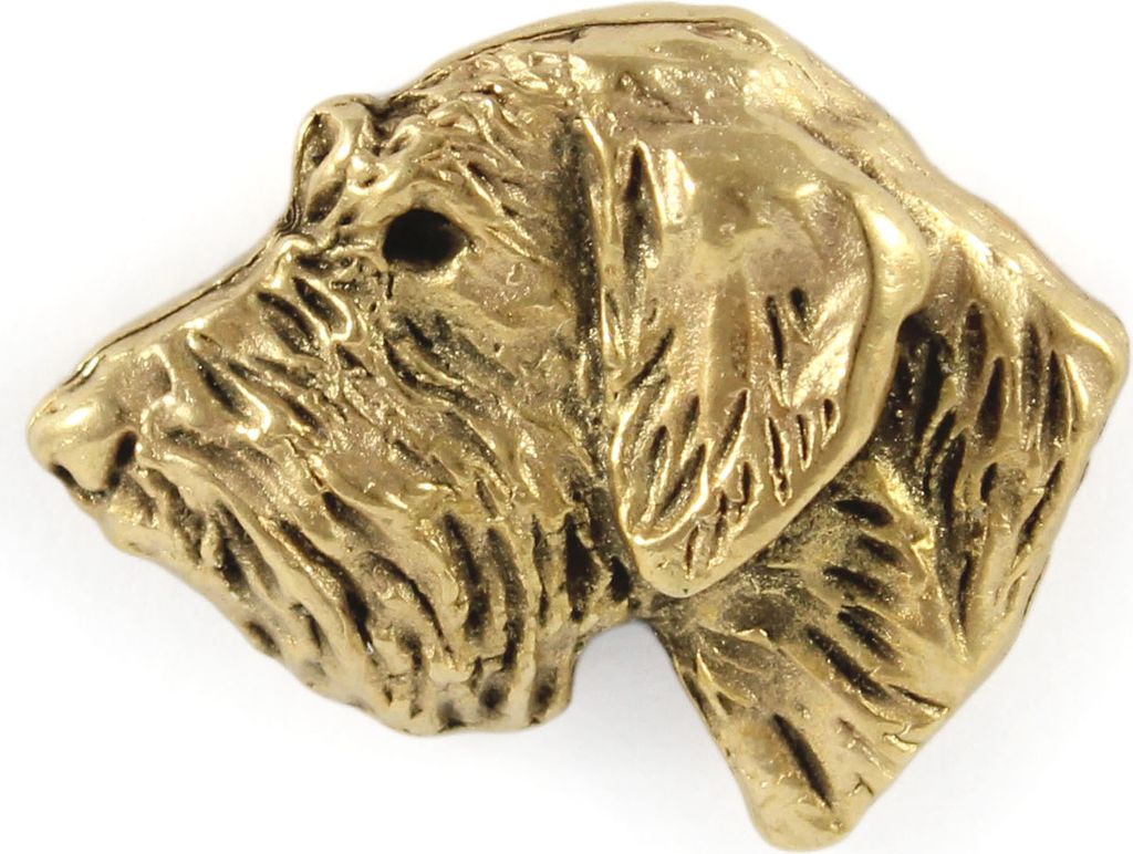 Dachshund Rauhhaar, Dackel, Teckel II - Vergoldete Brosche, eleganter Hundeschmuck, einzigartige Brosche der Marke Art-Dog