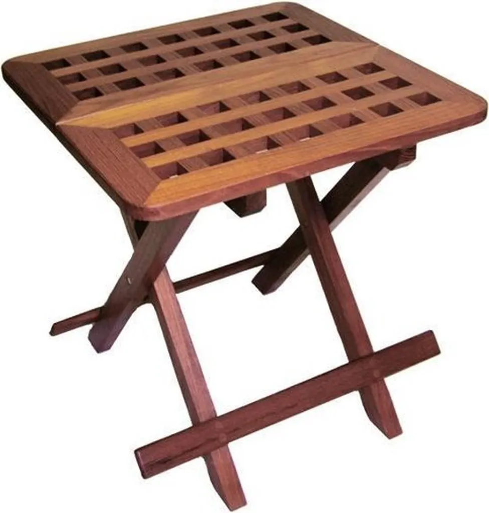 Table pliante en teck ARC Marine Little Southampton huilée pour bateau