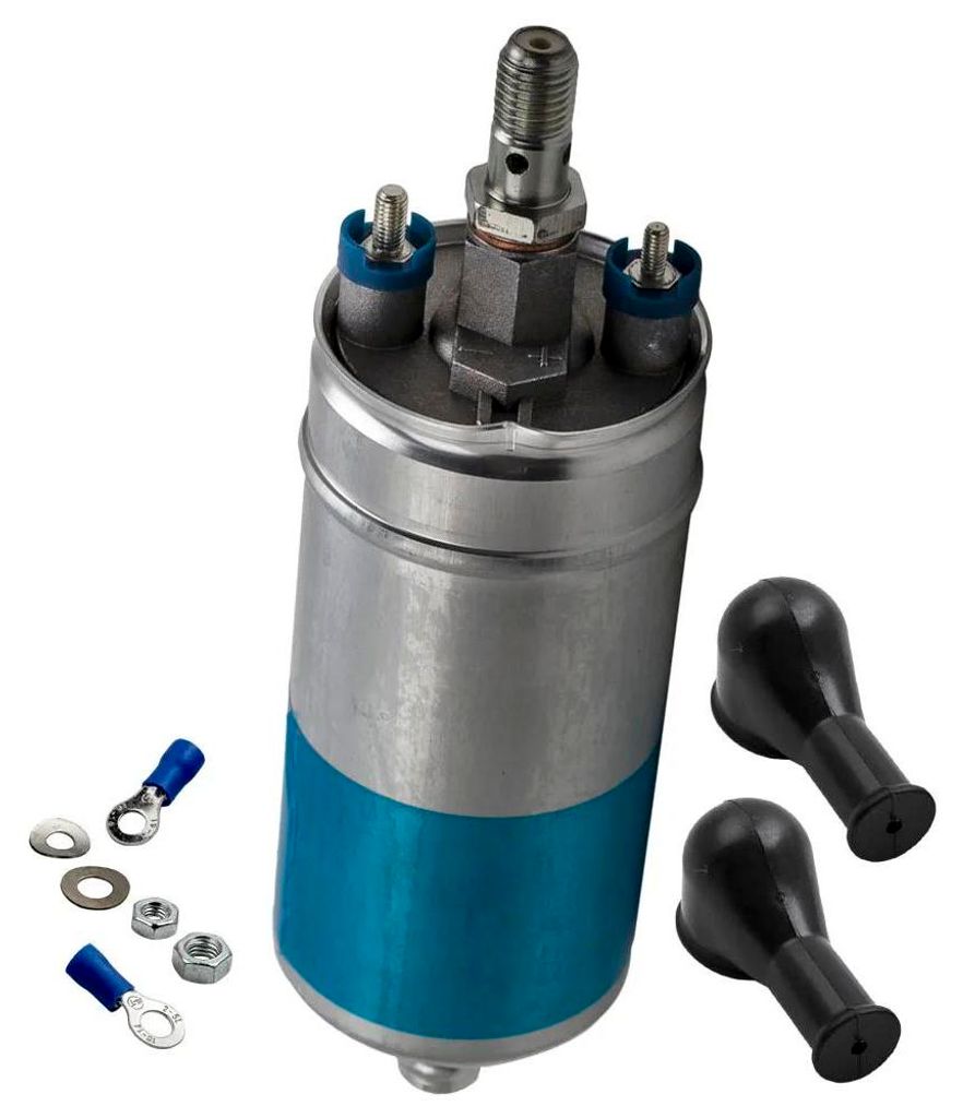 Elektrischer Kraftstoffpumpen Kit - Vordere Benzinpumpe - OEM 0580254910 MAM00019 - Ersatzpumpe Benzin/Diesel - 23 cm Länge - Aluminiumgehäuse