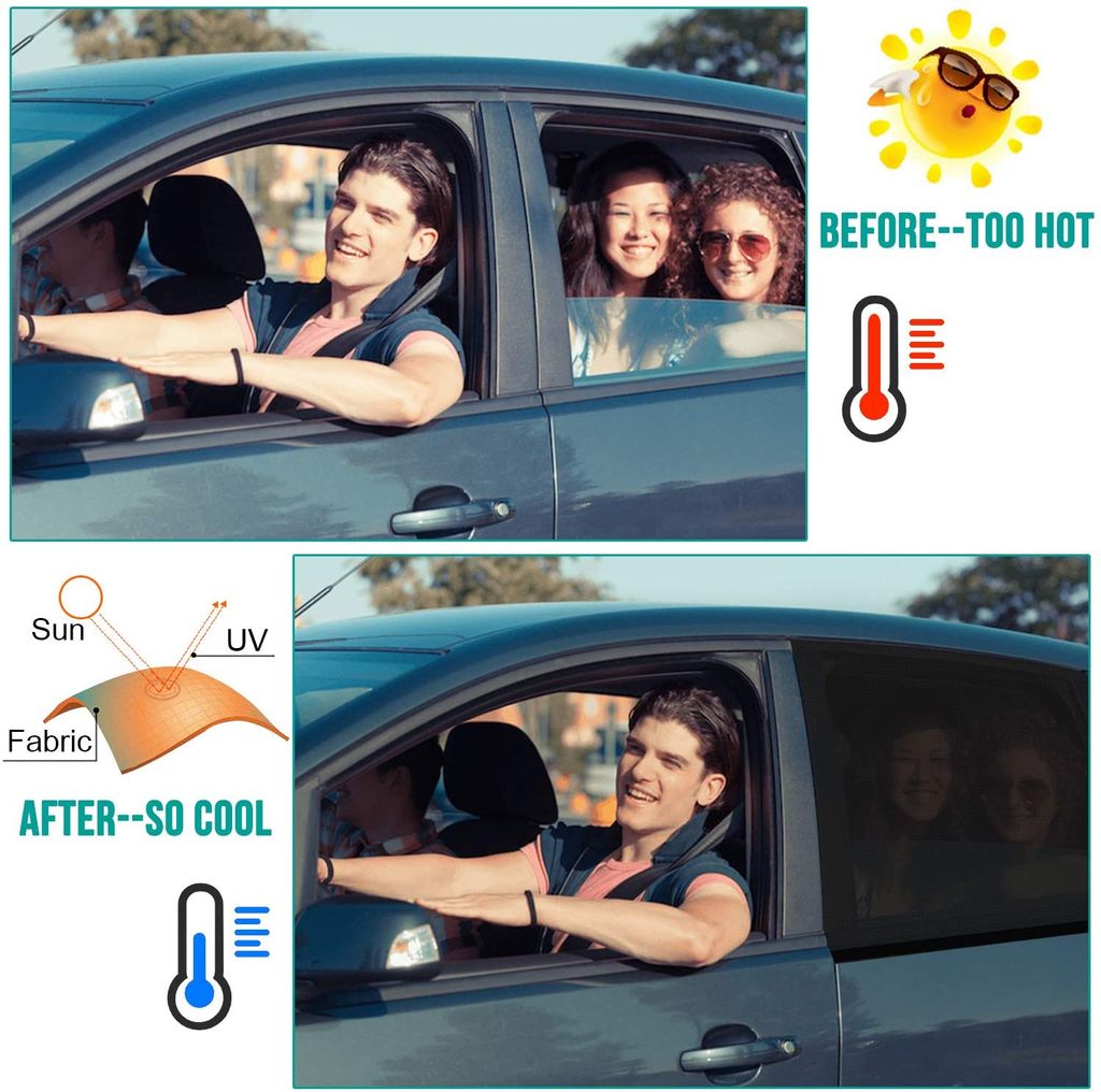 Auto Sonnenschutz Sonnenblende Auto Baby Universelle Sonnenschutz Auto  Kinder Seitenscheibe UV Schutz mit Saugnäpfen für Seitenfenster Schützt