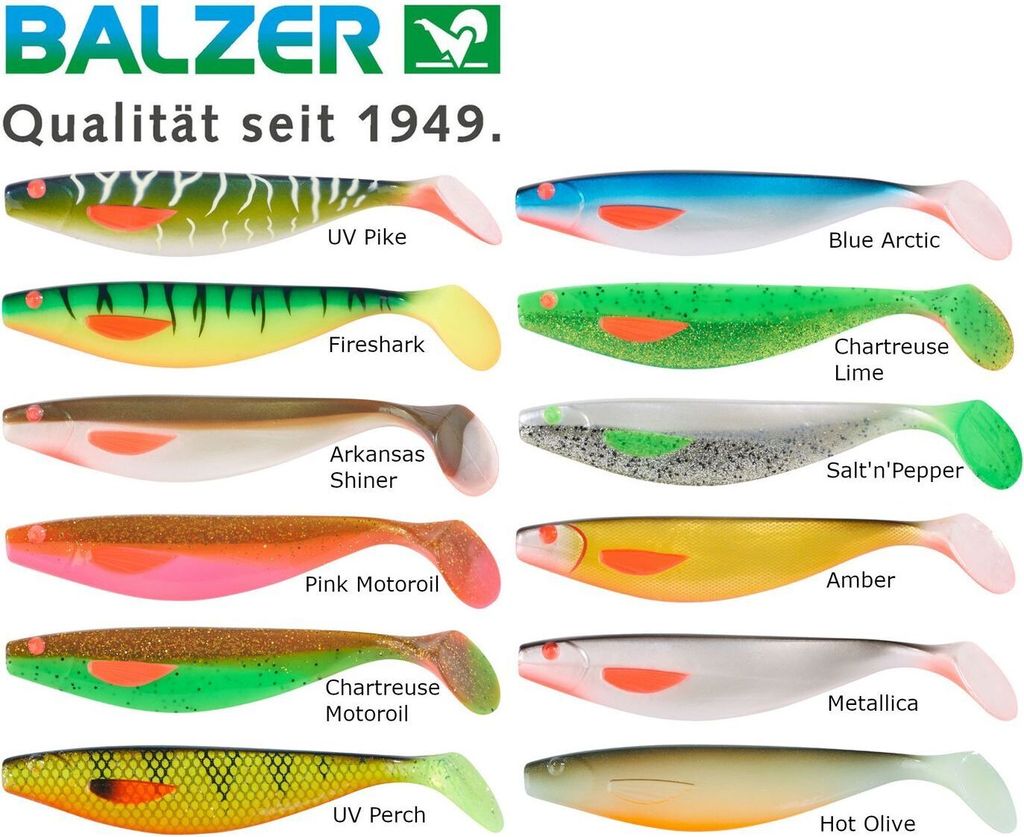 Balzer Shirasu Booster Shad - Gummifisch, Länge:6cm, Farbe:Arkansas Shiner