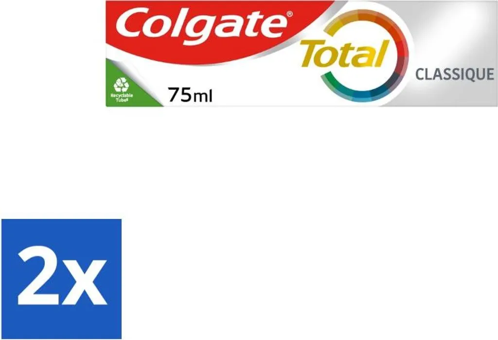 Colgate Total Classic 2 Pezzi x 75ml - Risparmio Famiglia Igiene Orale