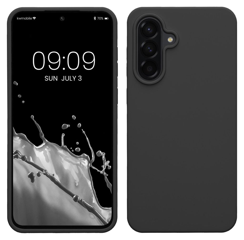 kwmobile Handyhülle für Samsung Galaxy A56 5G Hülle - Case Silikon - Kabelloses Laden - Schutzhülle Cover in Dunkelgrau
