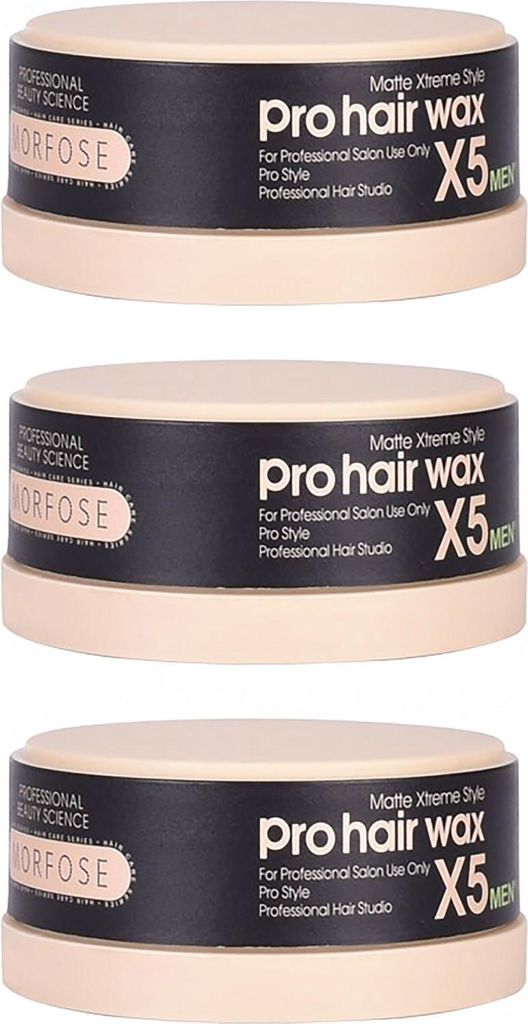 3er Set Morfose Pro Hair Wax X5 Men Matte Xtreme Style 150 Produktbild 