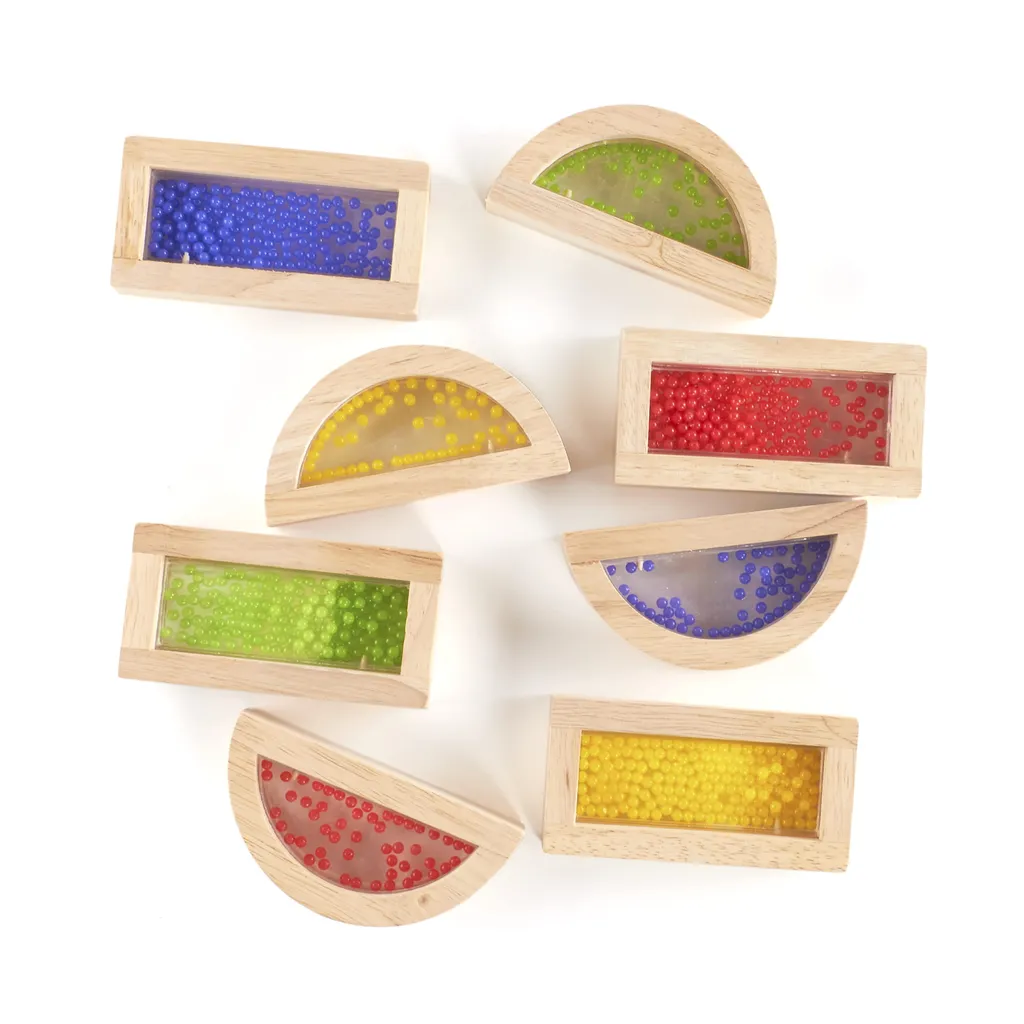 Rainbow Block Beads GuideCraft avec Inserts Colorés Translucides 24pc - 4