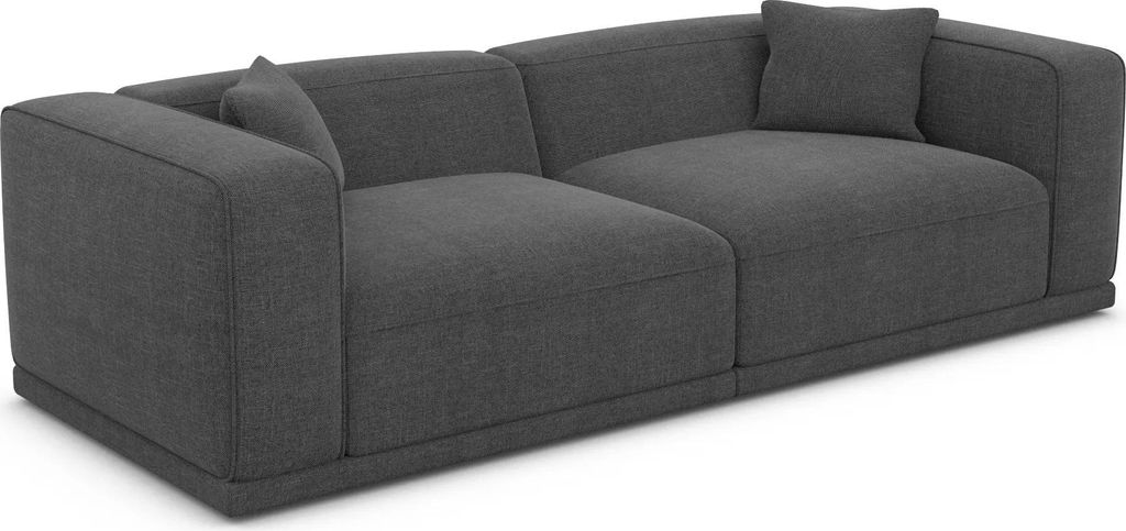 Strukturstoff 4-Sitzer Couch Diora Anthrazit