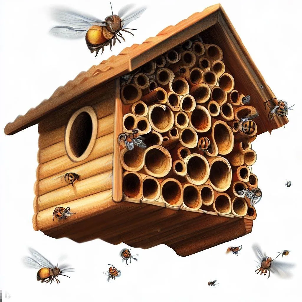 Sauvez les abeilles sauvages : hôtel à insectes avec colonie de départ