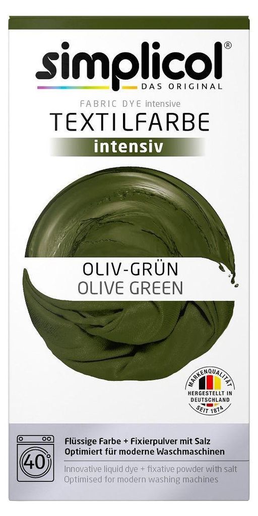 Simplicol Textilfarbe intensiv Oliv-Grün 150g Produktbild 