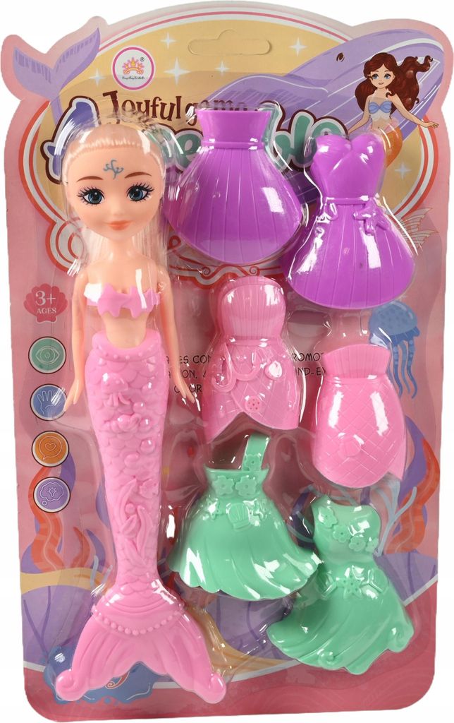 Meerjungfrau Prinzessin Mini-Puppe - Mit Zubehör & Wechsel-Outfit - Magischer Spielspaß