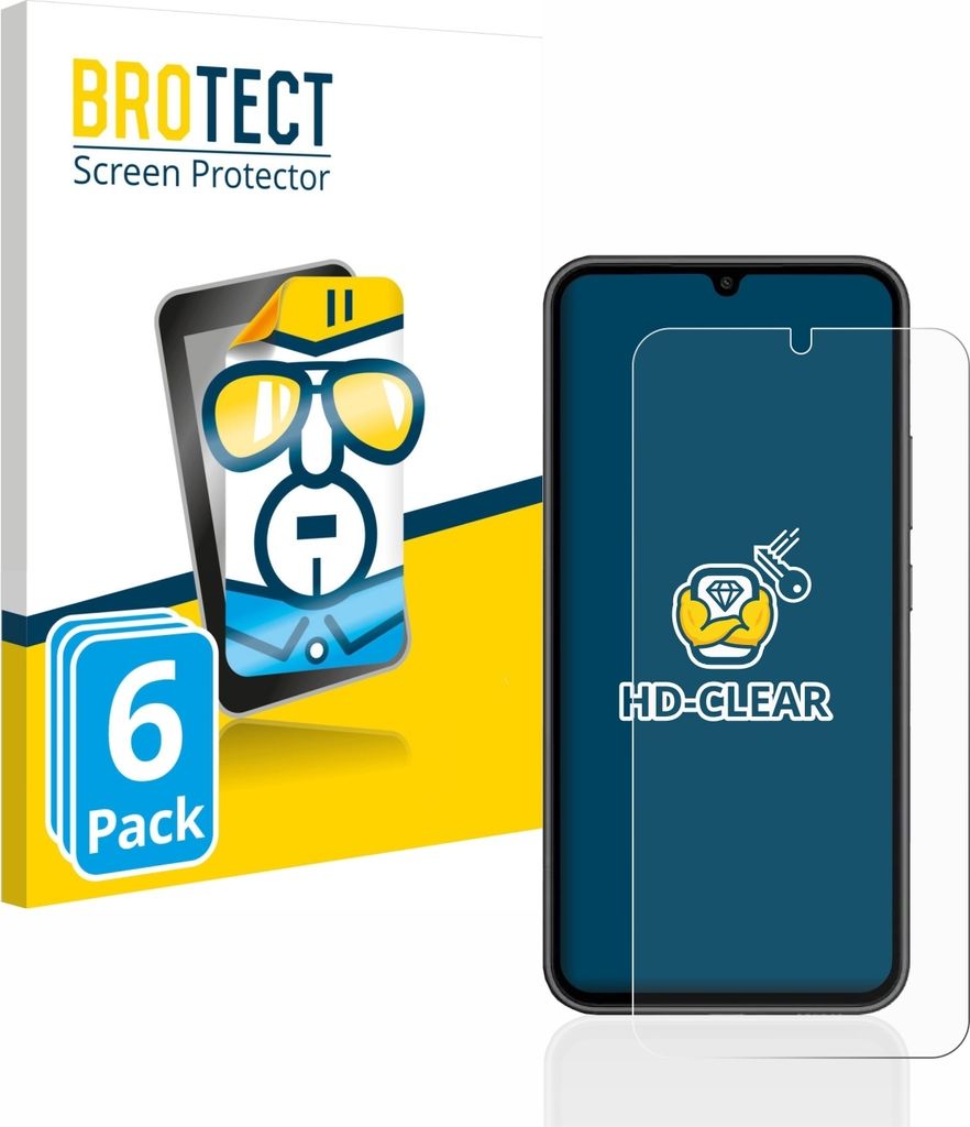 6x Für Samsung Galaxy A34 5G Schutzfolie BROTECT Displayschutz Display Schutz Folie Klar Transparent