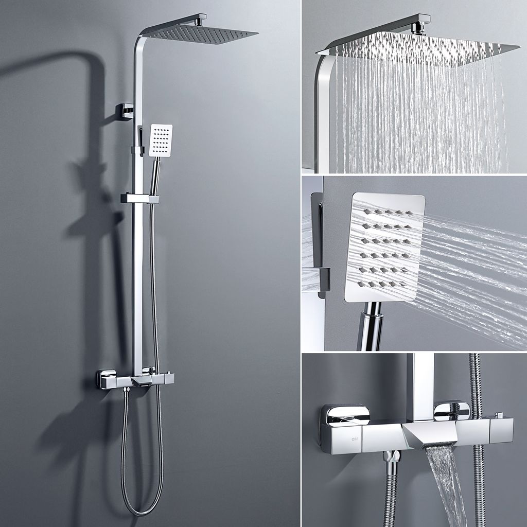 Thermostat-Duschsystem, 3-Funktions-Duscharmatur, Produktbild 