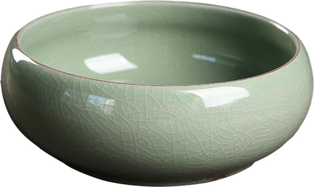 Schale Lotus-Pflanzgefäß Keramik Retro Lotusschale Hydrokulturpflanzenhalter Einfarbige Glasur Blumentopf für Wasserpflanzen Narzissenschale Lotus