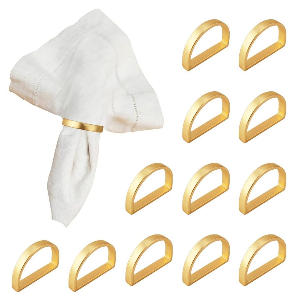 12St Serviettenringe aus Metall, elegante Serviettenschnallen Serviettenschnallen für Tischdekoration Valentinstag Ostern Hochzeit Weihnachten Abe...