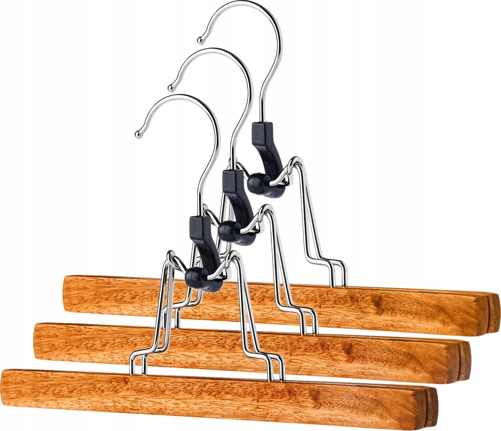 KADAX Hosenbügel aus Holz, Kleiderbügel für Kleidung, Hosen, Rock, Hosenspanner, Rockbügel