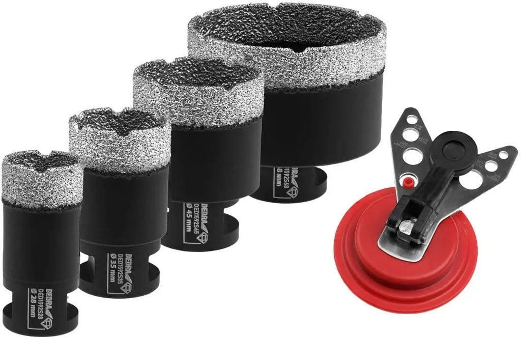 Évitez les Fissures du Carrelage : Kit Trépans Diamantés Dedra avec Guide
