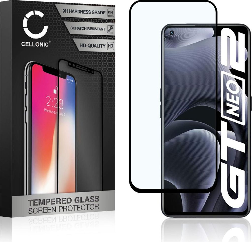 CELLONIC 9H Display Schutzglas kompatibel mit Realme GT Neo 2 Handyglas 3D Case-friendly Screen Protector Glass - Handy Schutzfolie Displayschutz G...