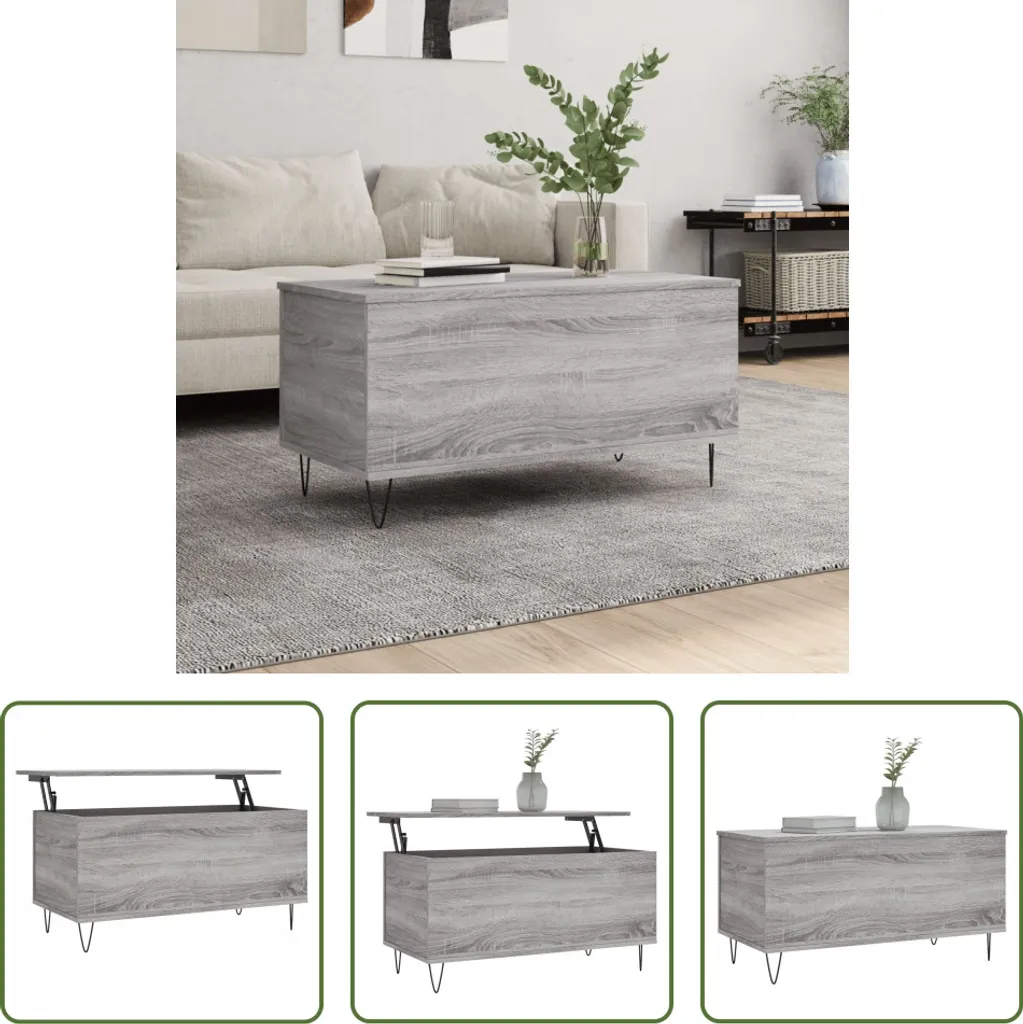 Occasione Tavolino Grey Sonoma 90x44,5x45 cm - Qualità The Living Store
