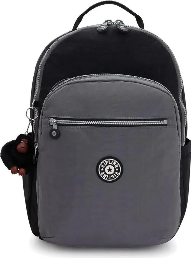 Zaino Kipling Seoul College Extra 32l - Laptop 15" Nero Grigio