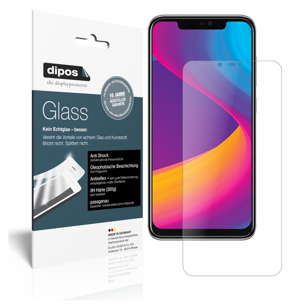 2x Schutzfolie für Panasonic Eluga X1 matt - Anti-Shock 9H Folie dipos Glass