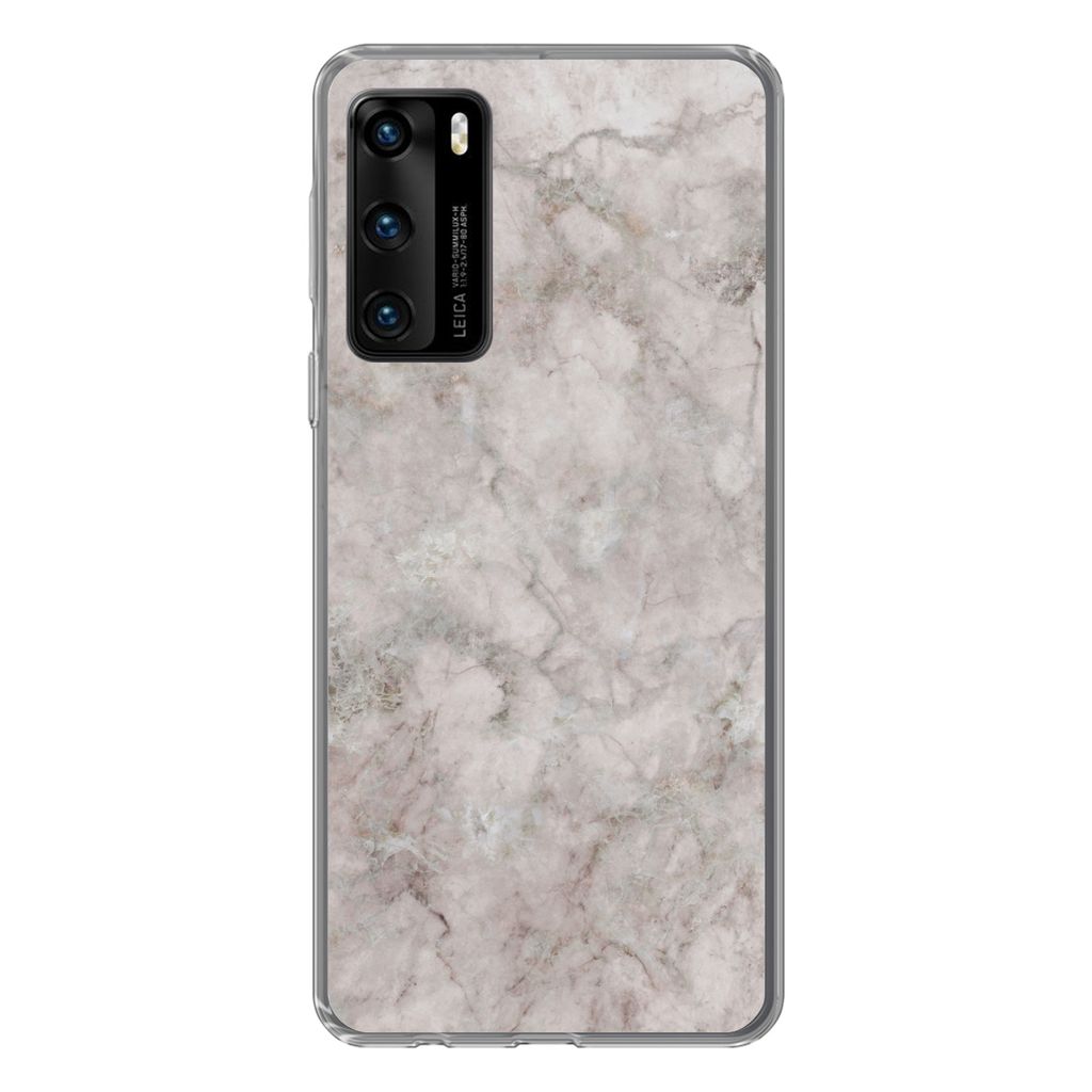 MuchoWow Handyhülle Schutzhülle Hülle für Huawei P40 Marmor - Muster - Chic Silikon Softcase Handy Hülle - Handytasche