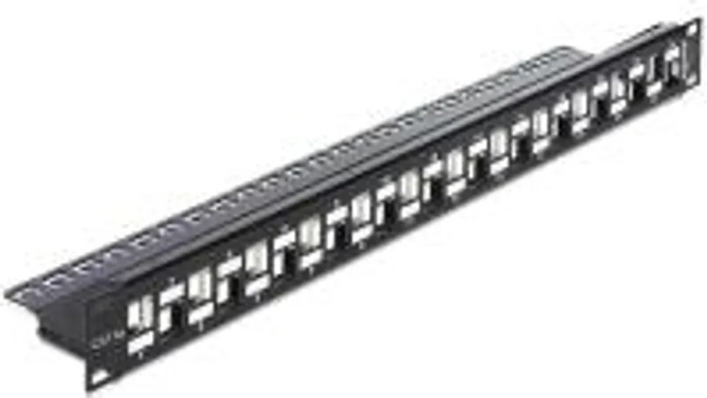 Patchpanel 24 Ports Keystone à Angles avec Barre de Gestion de Câbles