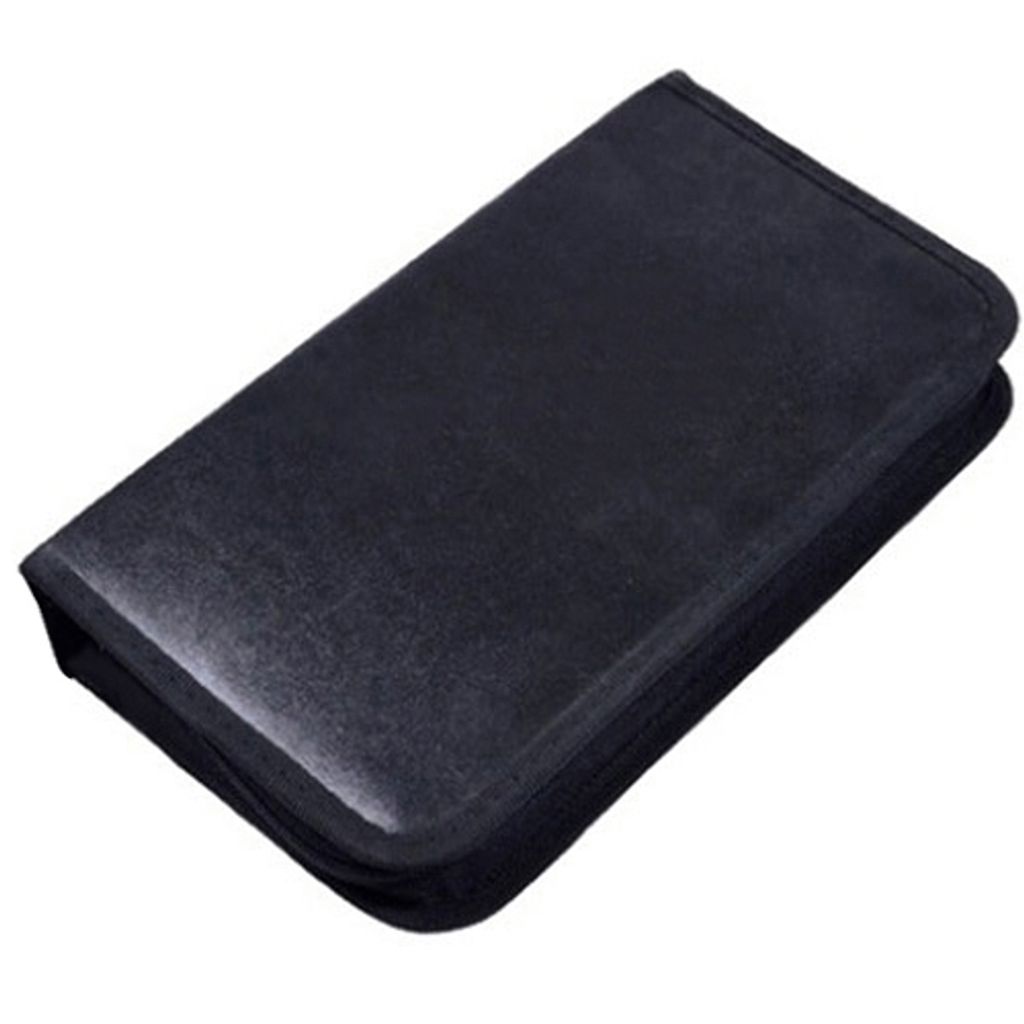 VCD Organizer 80 Discs CD -Halter DVD -Hülle Aufbewahrung Kunstleder Reißverschlussbeutel-Schwarz