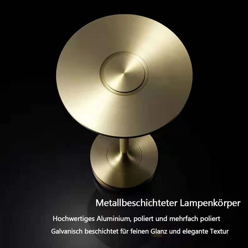LED Nachtlichter Tischlampe Kabellos Dimmbar Aluminium Produktbild 2